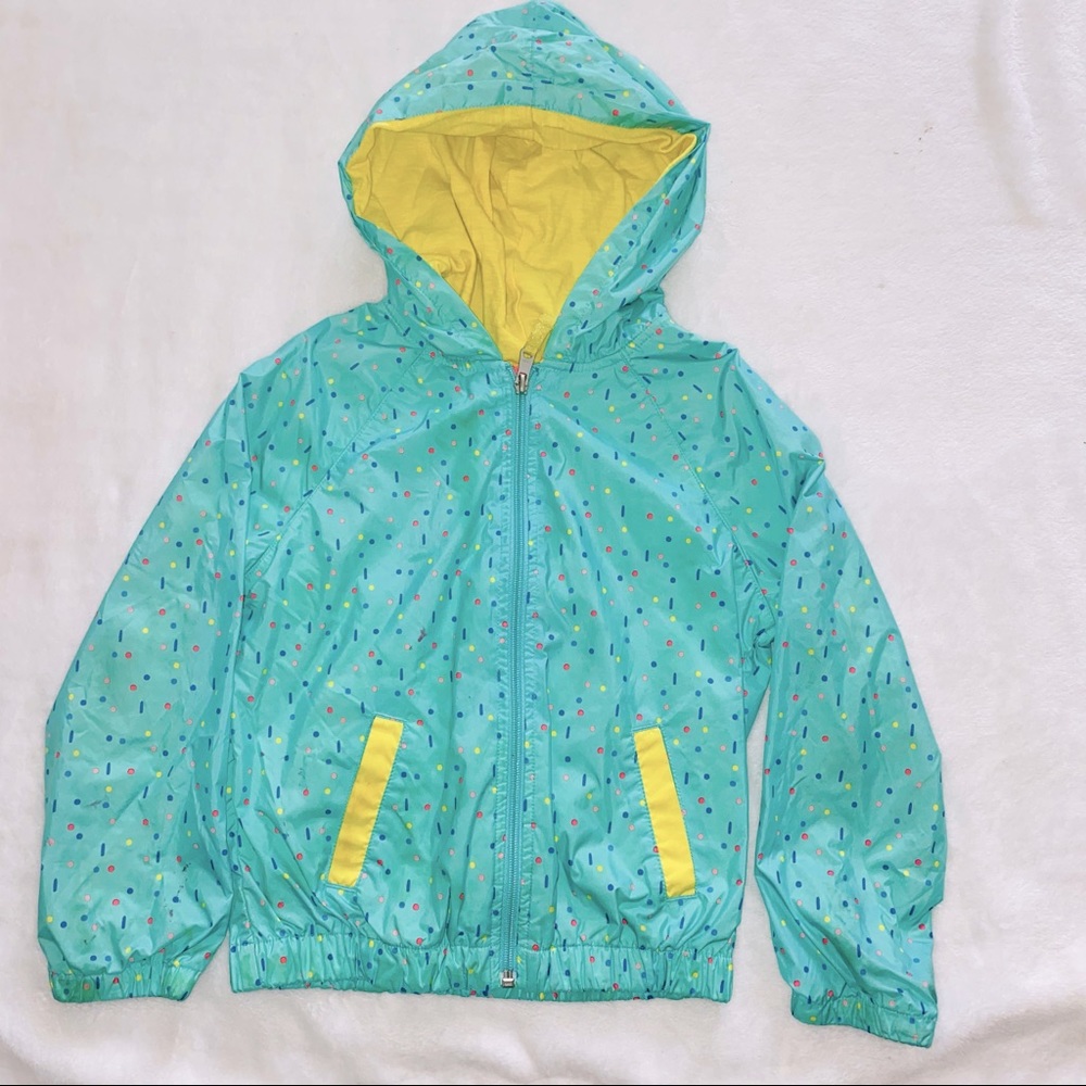 Girls size XS Cat & Jack hooded rain jacket